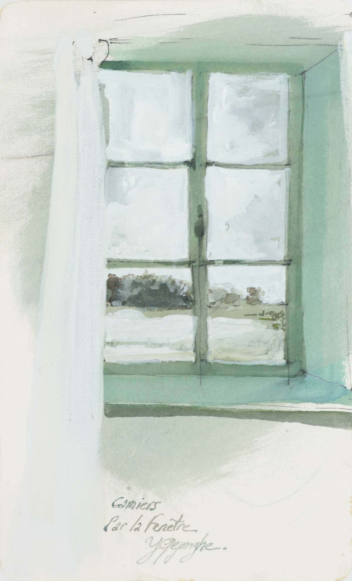 aquarelle fenêtre à Camiers