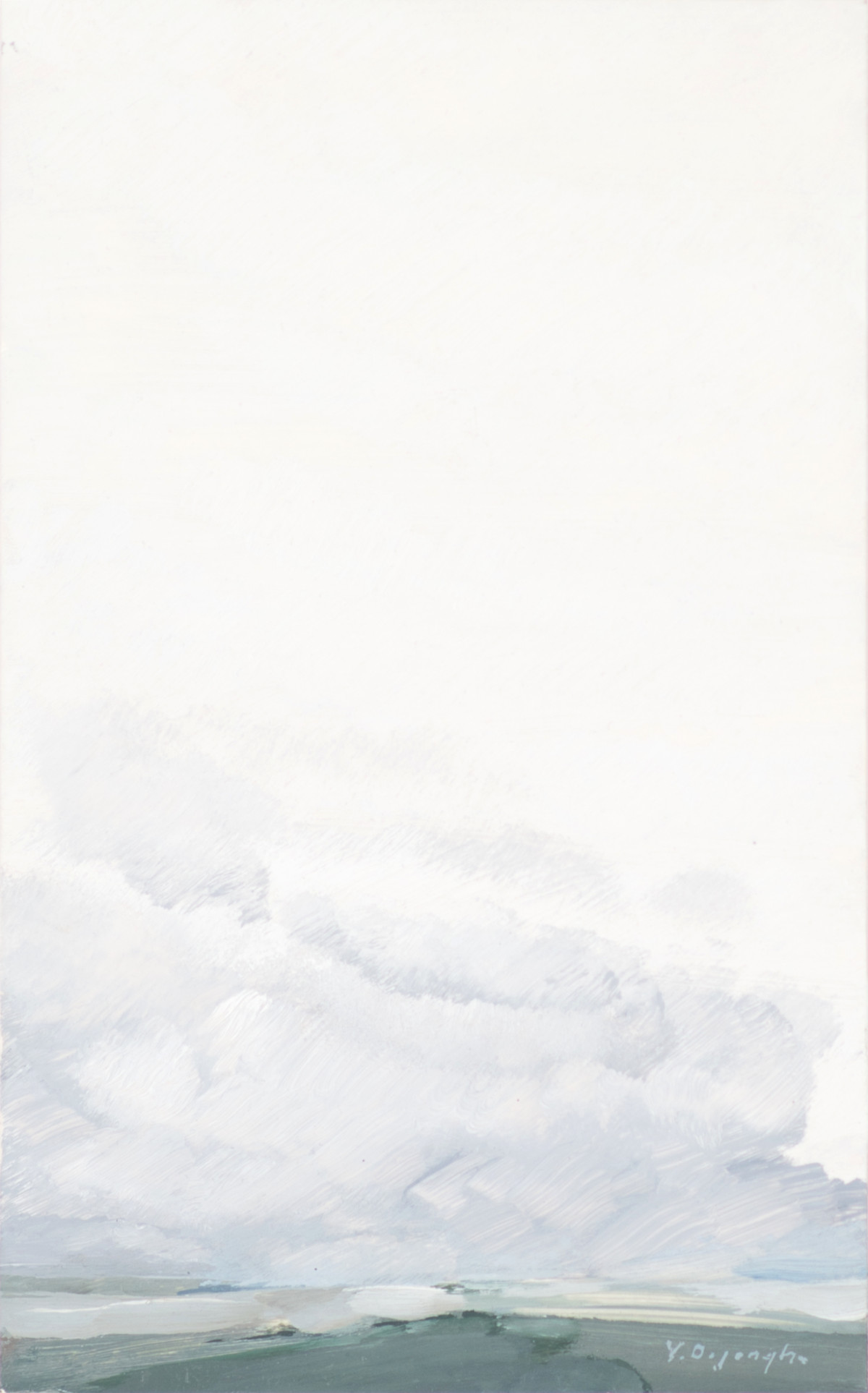 peinture sur carton Grand Ciel nuageux