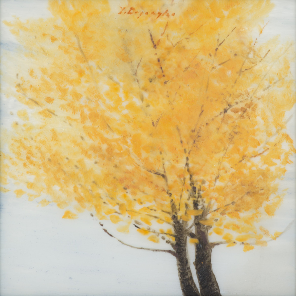 peinture sur verre Automne flamboyant