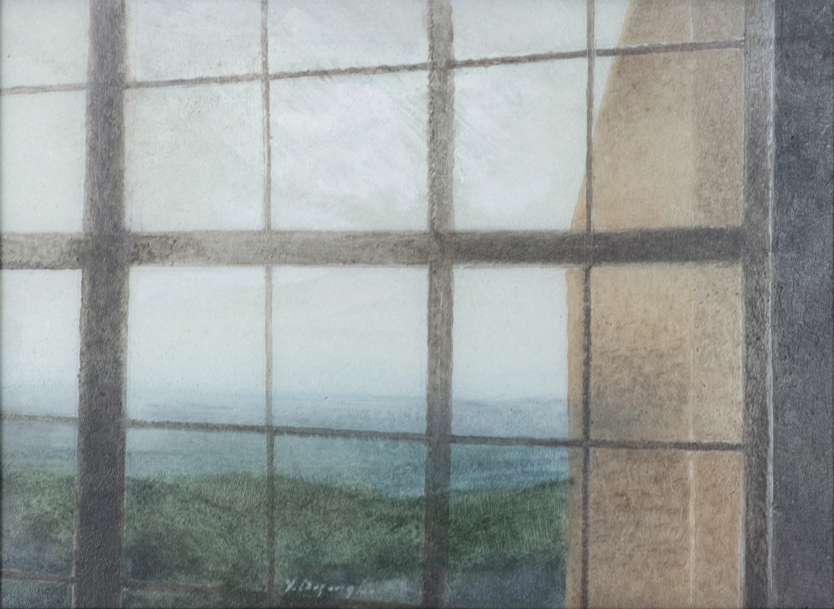 peinture sur verre La flandre par la fenêtre